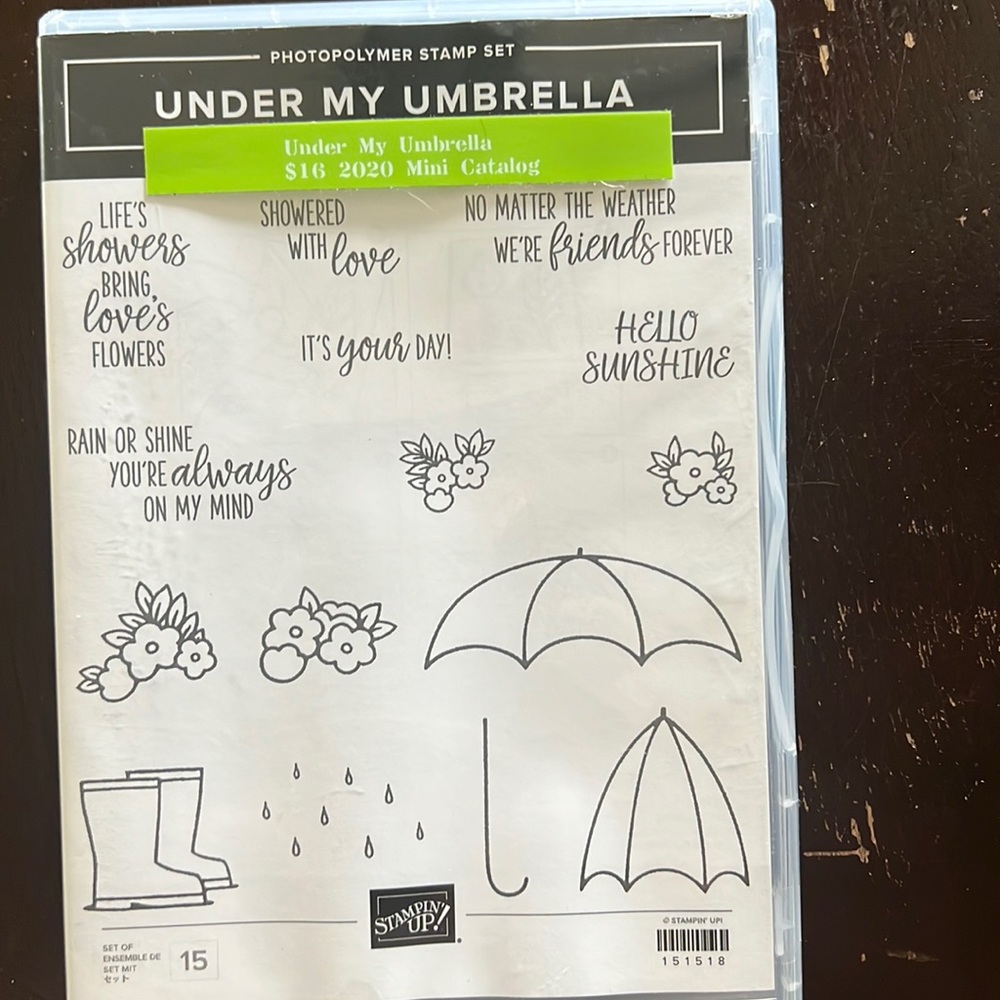 Stampin Up Stamp Set Under my Umbrella Stamp Set